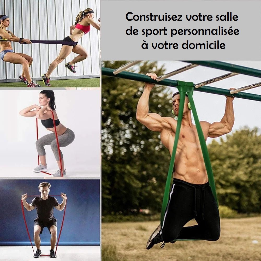 Élastique musculation - Étirement maximal - Forme Zen