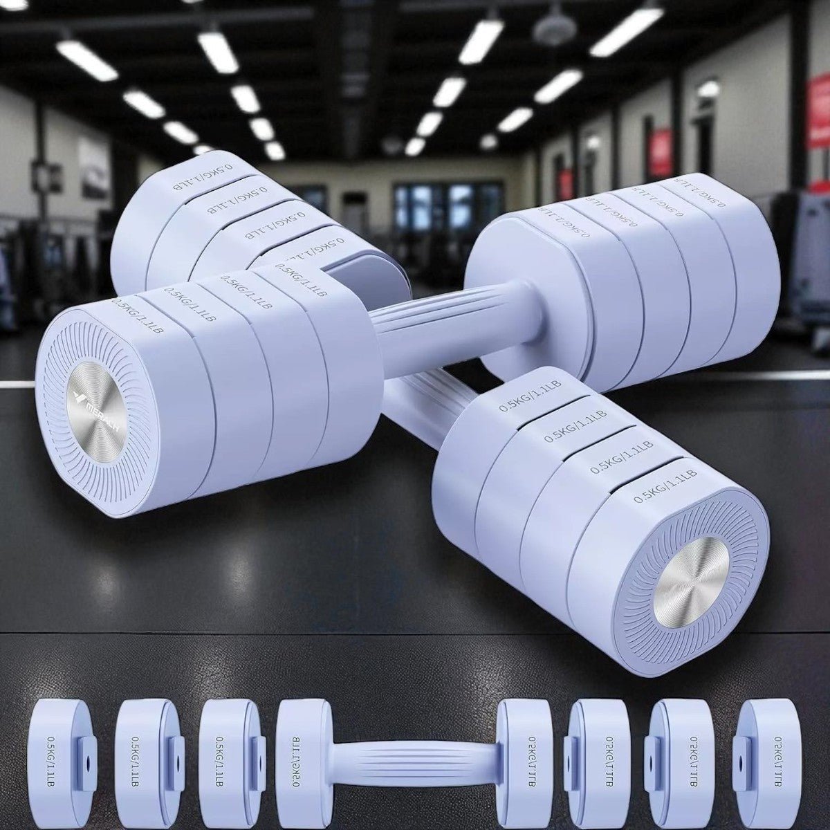 Haltères - AdjustTechDumbbells™ - Bleu - Forme Zen