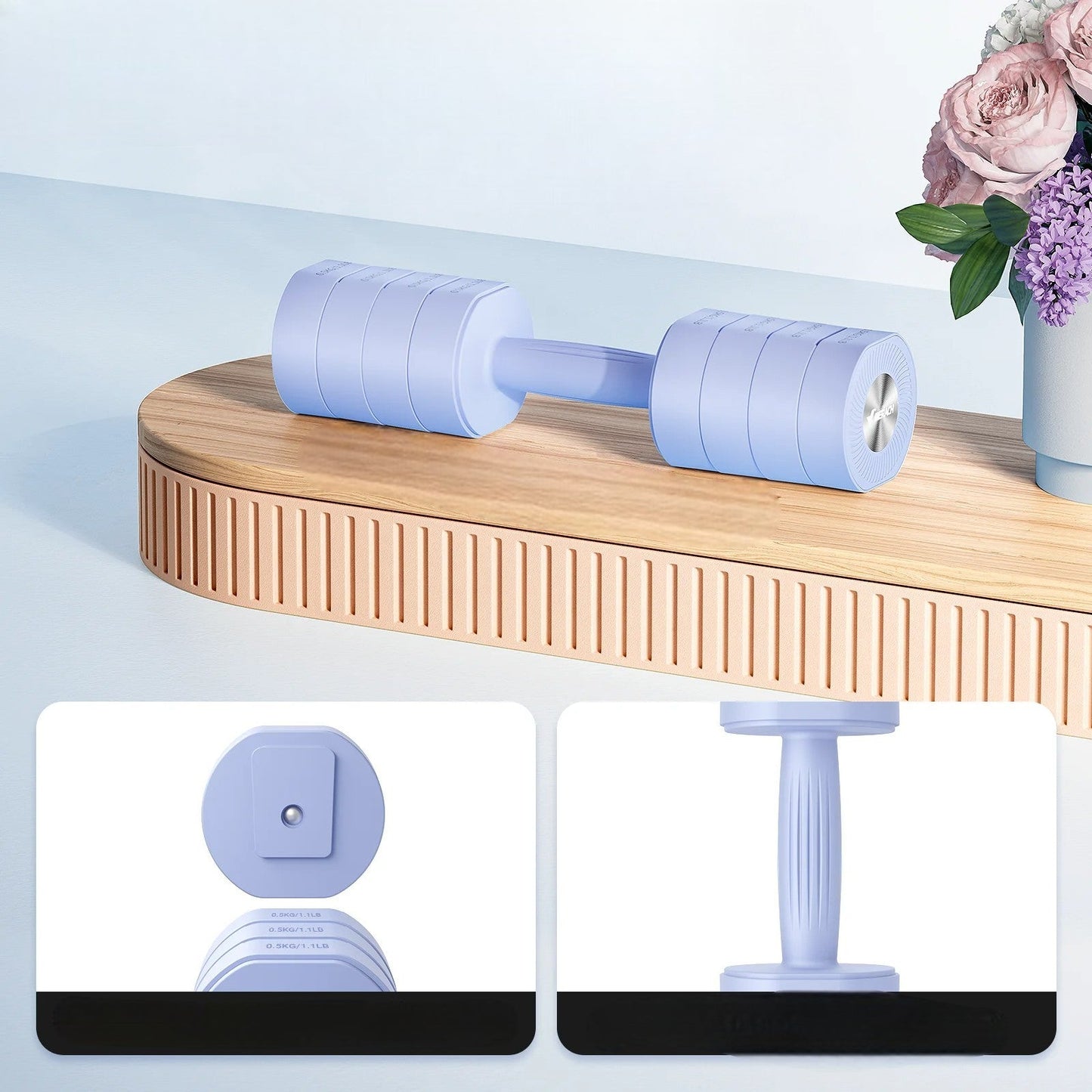 Haltères - AdjustTechDumbbells™ - Bleu - Forme Zen