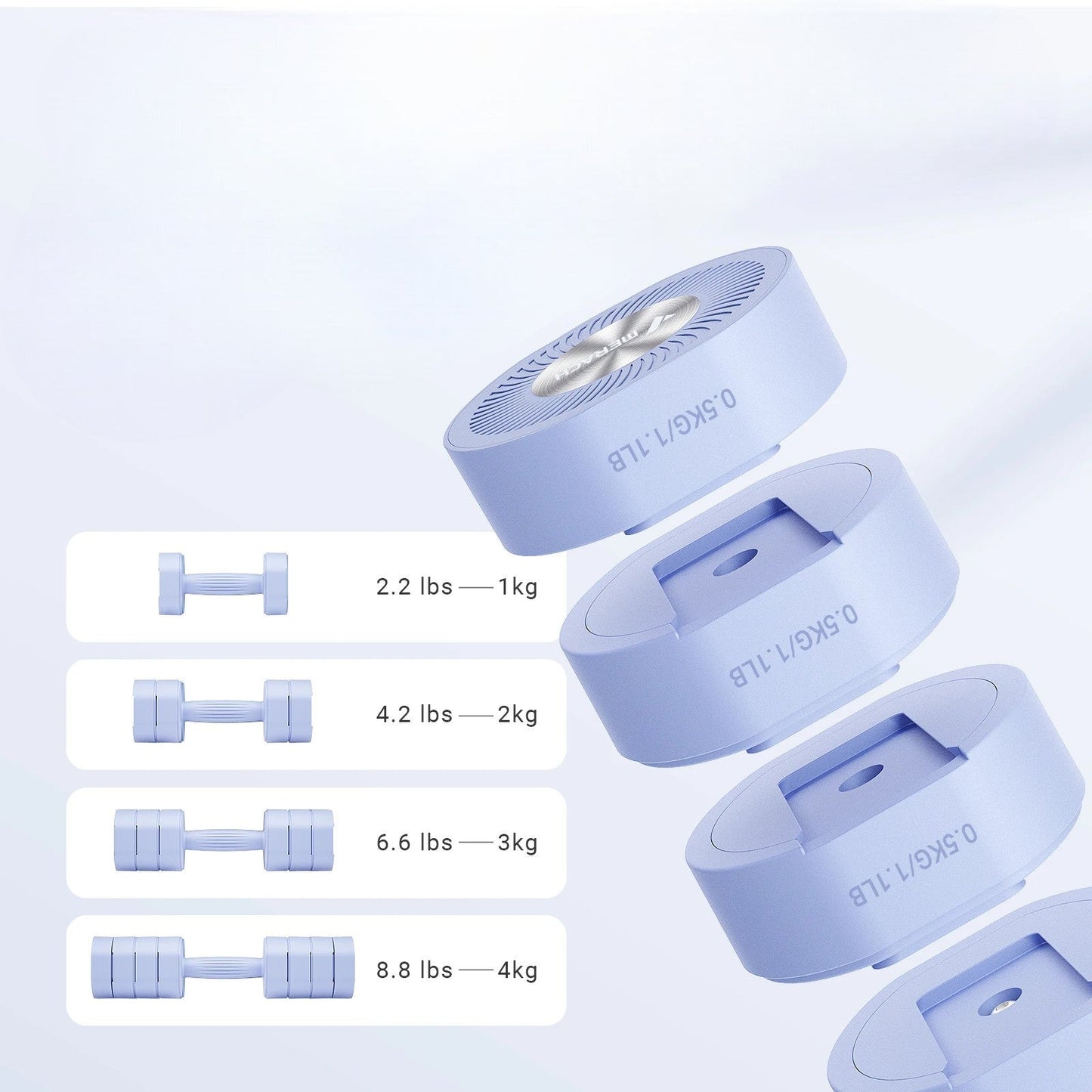 Haltères - AdjustTechDumbbells™ - Bleu - Forme Zen